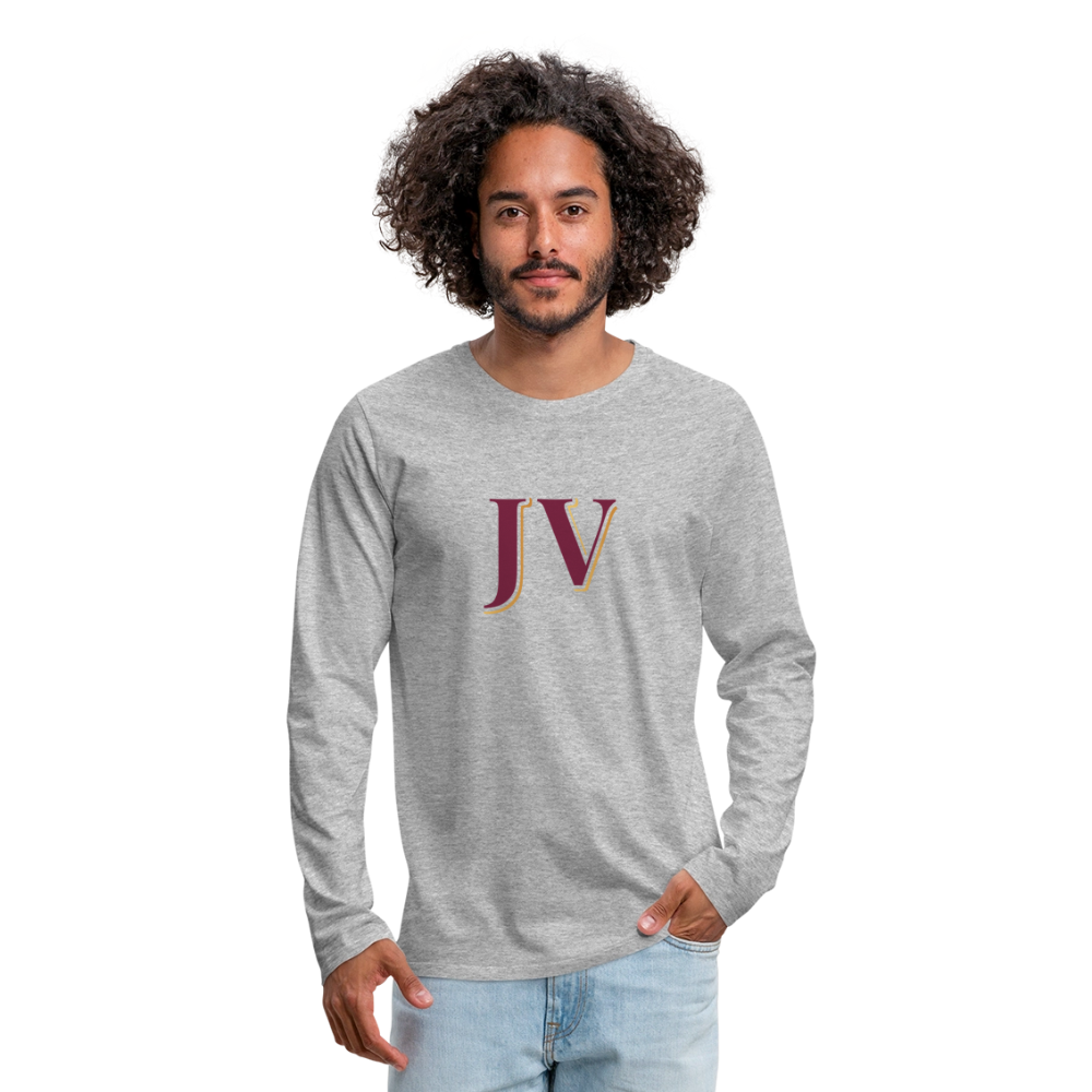 JV Premium Long Sleeve T-Shirt – Soft 100% Cotton Unisex Tee - heather gray