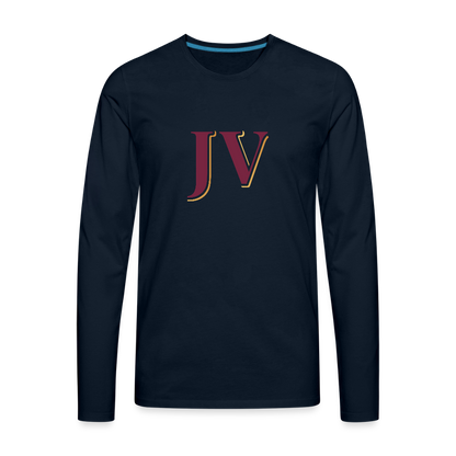 JV Premium Long Sleeve T-Shirt – Soft 100% Cotton Unisex Tee - deep navy