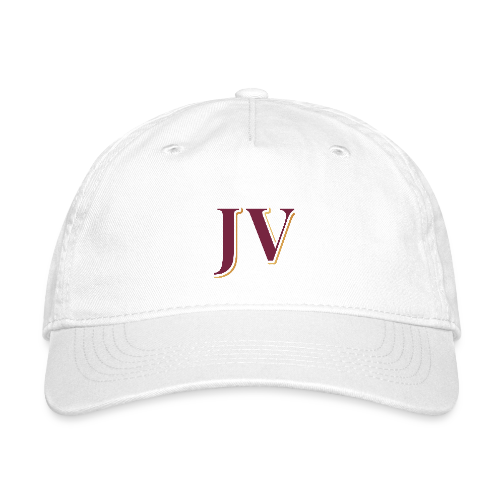JV Organic Cotton Baseball Cap – Sustainable Adjustable Hat - white