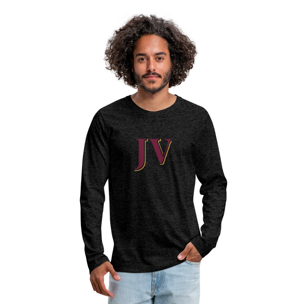 JV Premium Long Sleeve T-Shirt – Soft 100% Cotton Unisex Tee - charcoal grey