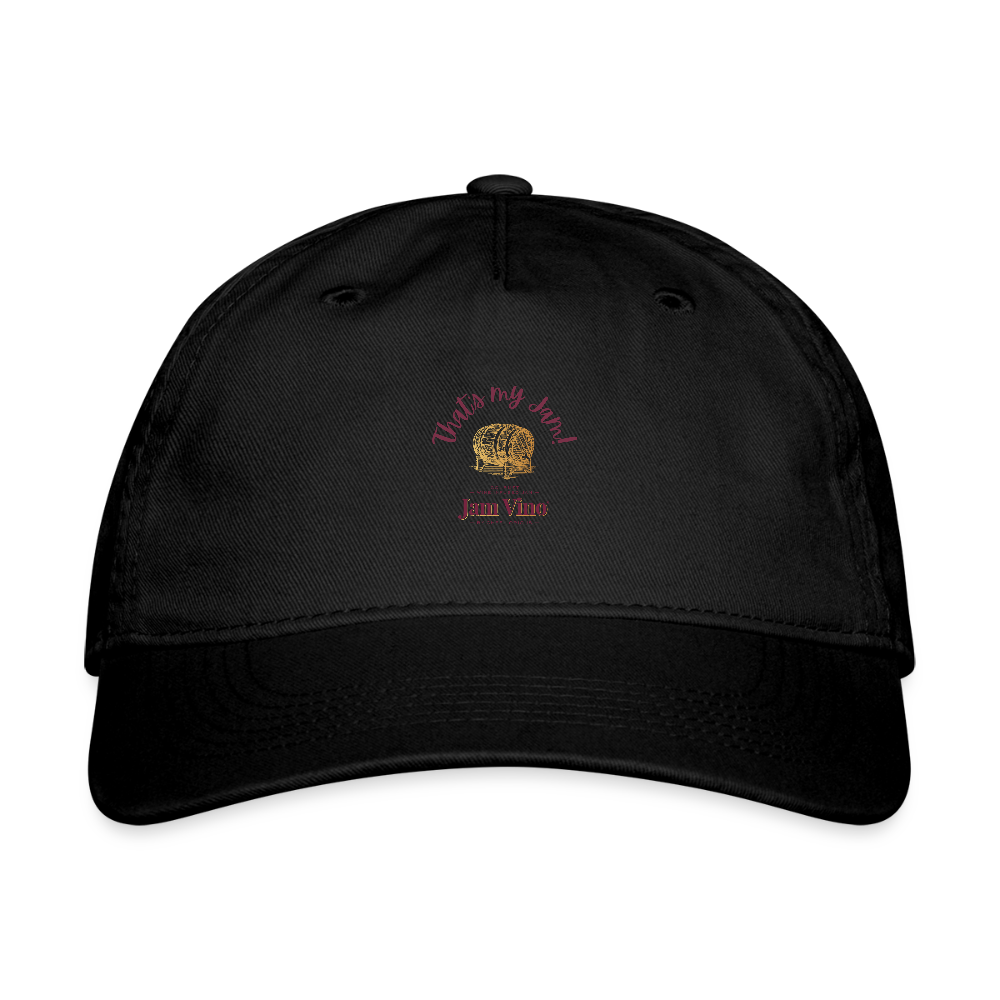Jam Vino Organic Cotton Baseball Cap – Sustainable Adjustable Hat - black